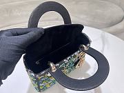 Dior Small Lady Bag Multicolor Black Green 20cm - 6