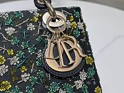 Dior Small Lady Bag Multicolor Black Green 20cm - 3