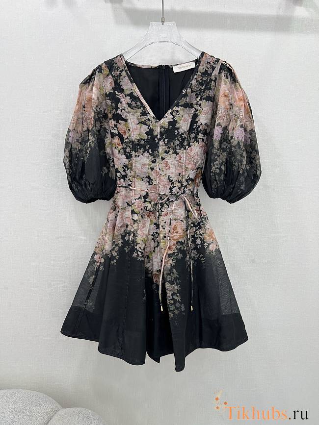Zimmermann Illustration Black Mini Dress - 1