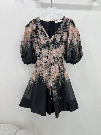Zimmermann Illustration Black Mini Dress