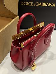 Dolce & Gabbana DG Marlene Frame Tote Bag Red 19x13.5x7cm - 5