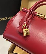 Dolce & Gabbana DG Marlene Frame Tote Bag Red 19x13.5x7cm - 3