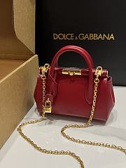 Dolce & Gabbana DG Marlene Frame Tote Bag Red 19x13.5x7cm - 2