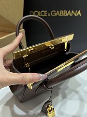 Dolce & Gabbana DG Marlene Frame Tote Bag Brown 19x13.5x7cm - 6