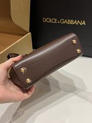 Dolce & Gabbana DG Marlene Frame Tote Bag Brown 19x13.5x7cm - 4