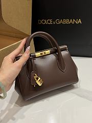 Dolce & Gabbana DG Marlene Frame Tote Bag Brown 19x13.5x7cm - 3