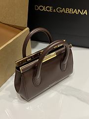 Dolce & Gabbana DG Marlene Frame Tote Bag Brown 19x13.5x7cm - 2