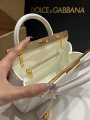 Dolce & Gabbana DG Marlene Frame Tote Bag White 19x13.5x7cm - 4