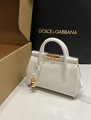Dolce & Gabbana DG Marlene Frame Tote Bag White 19x13.5x7cm - 5