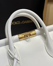 Dolce & Gabbana DG Marlene Frame Tote Bag White 19x13.5x7cm - 3