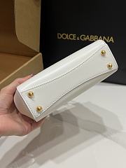 Dolce & Gabbana DG Marlene Frame Tote Bag White 19x13.5x7cm - 2