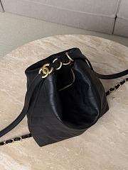 Chanel 25s Hobo Bag Black Lambskin 27x33x10.5cm - 6