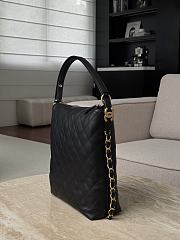 Chanel 25s Hobo Bag Black Lambskin 27x33x10.5cm - 3