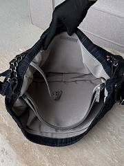 Chanel Flap Bag Black Denim 38x27x11.5cm - 4