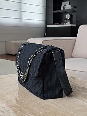 Chanel Flap Bag Black Denim 38x27x11.5cm - 3