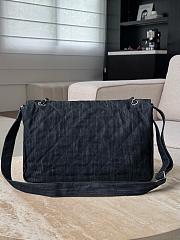 Chanel Flap Bag Black Denim 38x27x11.5cm - 2