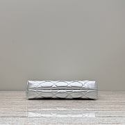 Chanel Hobo Bag Silver Lambskin 26x8.5x17cm - 6