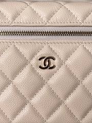 Chanel Top Handle Vanity Case Beige Caviar 17x19.5x5.5cm - 5
