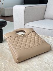 Chanel Mini 31 Bag Beige Leather 23x22x5.5cm - 6