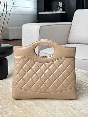 Chanel Mini 31 Bag Beige Leather 23x22x5.5cm - 5