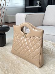 Chanel Mini 31 Bag Beige Leather 23x22x5.5cm - 4