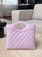 Chanel Mini 31 Bag Light Purple Leather 23x22x5.5cm - 5
