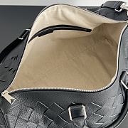 Bottega Veneta Intrecciato Cabin Duffle Black Bag 50x27x24cm - 2