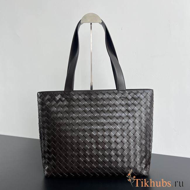 Bottega Veneta Avenue Intrecciato Brown Tote Bag 35x44x17cm - 1