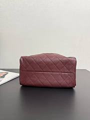 Chanel 25 Small Handbag Red Wine Calfskin Gold 30x26x14cm - 4