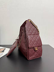 Chanel Medium 25C Hobo Bag Red Wine Caviar Gold 40x30x15cm - 4