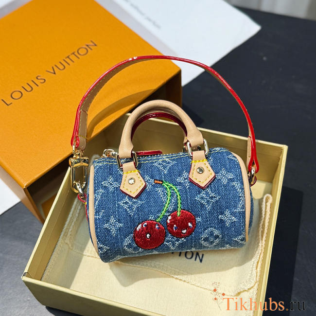 Louis Vuitton LV Murakami Micro Speedy Denim Cherry  - 1