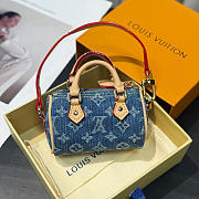 Louis Vuitton LV Murakami Micro Speedy Denim Cherry  - 5