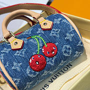 Louis Vuitton LV Murakami Micro Speedy Denim Cherry  - 3
