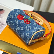Louis Vuitton LV Murakami Micro Speedy Denim Cherry  - 2