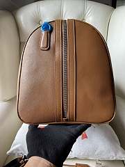 Prada Leather Duffel Bag Cognac 50x27.5x23.5cm - 4