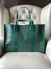 Goyard Green Goyardine Canvas Leather Tote 45x16x32cm - 5