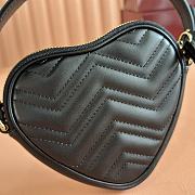 Gucci Marmont Heart Shape Bag Black 13.5x11.5x2.5cm - 4