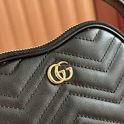 Gucci Marmont Heart Shape Bag Black 13.5x11.5x2.5cm - 2