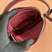 Gucci Marmont Heart Shape Bag Red Wine 13.5x11.5x2.5cm 		 - 2