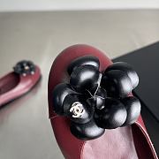 Chanel Red Black Ballerina Flats - 3