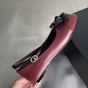 Chanel Red Black Ballerina Flats - 2