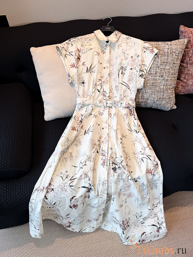 Dior Mid-Length Belted Shirtdress - 1