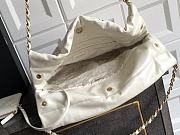 Chanel 22 Handbag Calfskin Gold White 35x37x7cm - 6