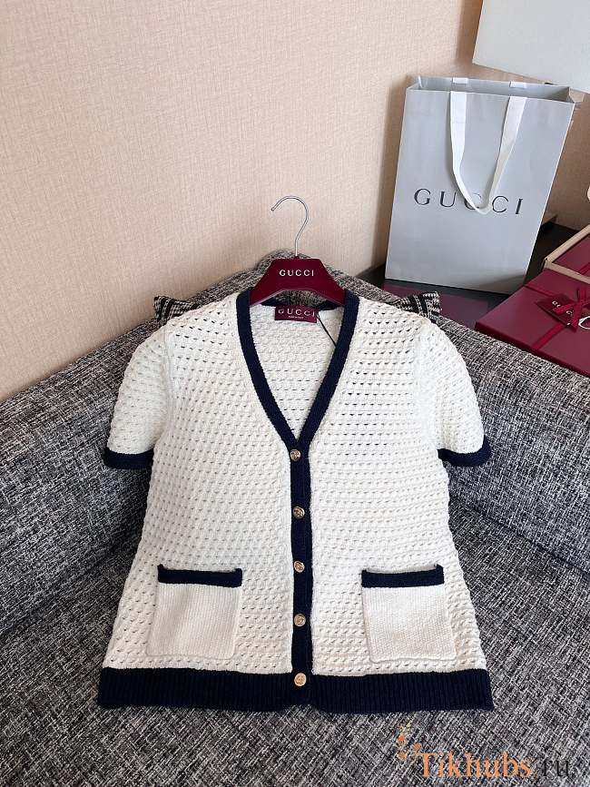 Gucci Fine Cotton Crochet Cardigan - 1
