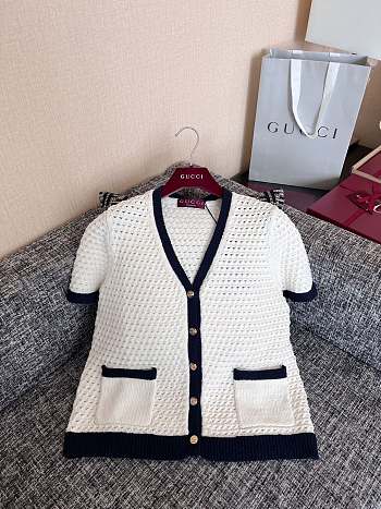 Gucci Fine Cotton Crochet Cardigan