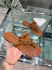Tory Burch Miller Brown Leather Sandals - 3
