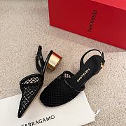 Ferragamo Mesh Slingback Black 4cm - 4