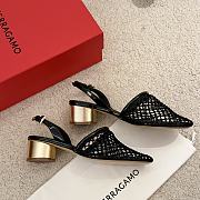 Ferragamo Mesh Slingback Black 4cm - 3