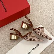 Ferragamo Mesh Slingback Brown 4cm - 2