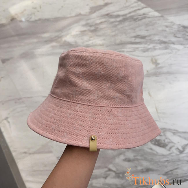 Louis Vuitton LV Denim Bucket Hat Cotton Pink - 1